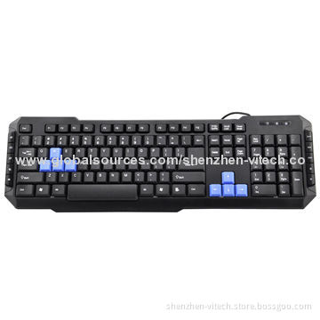 Multimedia Wired Keyboard with USB Port, Sized 460*143*22mm